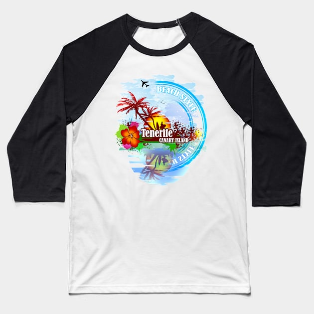 Tenerife Canary Island Baseball T-Shirt by dejava